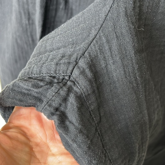 EILEEN FISHER Black Cropped Organic Cotton Pull-On Pants Size Large - Picture 6 of 16